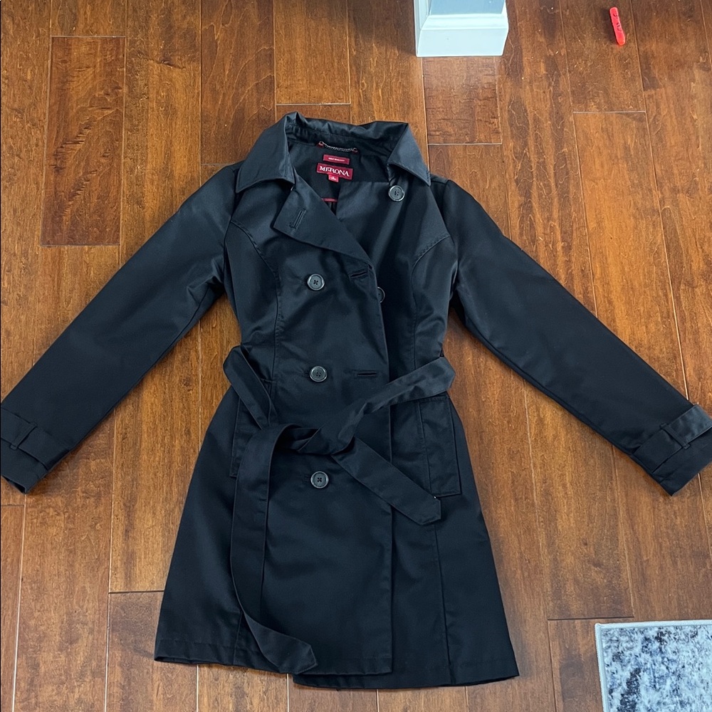 Merona Classic Black Trench Coat